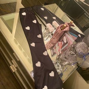 Heart ♥️ print bell bottom pants